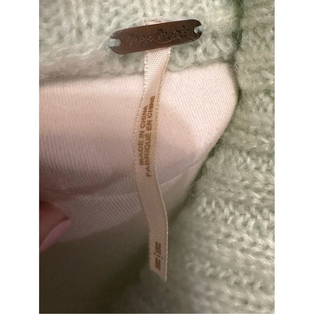 Free People‎ Stripe Cardigan Pastel Green, Pink, Blue Shawl Collar Wool Blend M